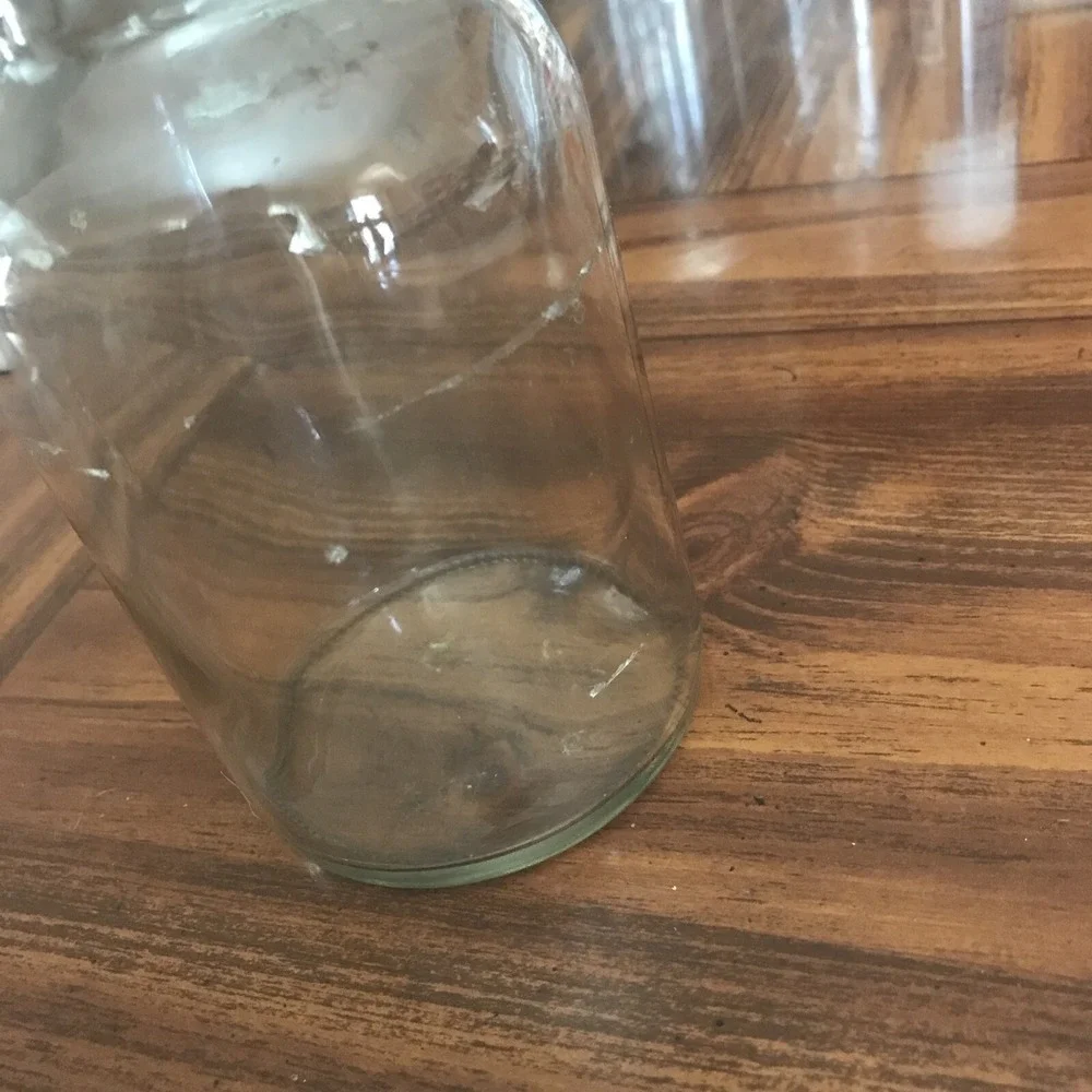 Bath salts soap glass‎ bottle with cork lid 7 Inches